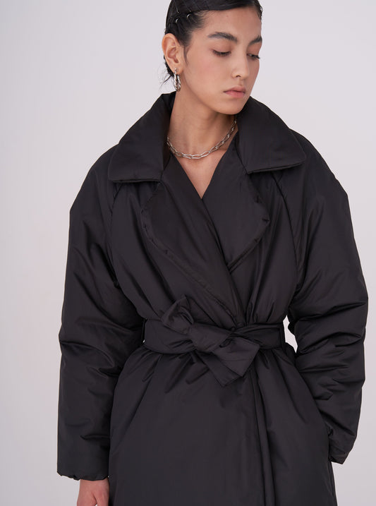 ELLE coat long in black