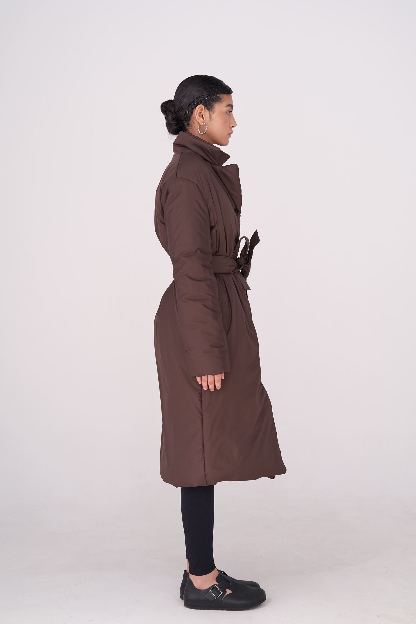 GAU coat long in chocolate