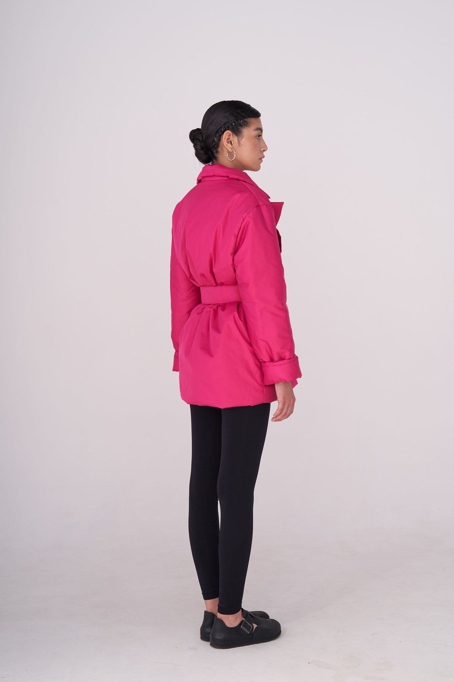 GAU coat short in fuchsia