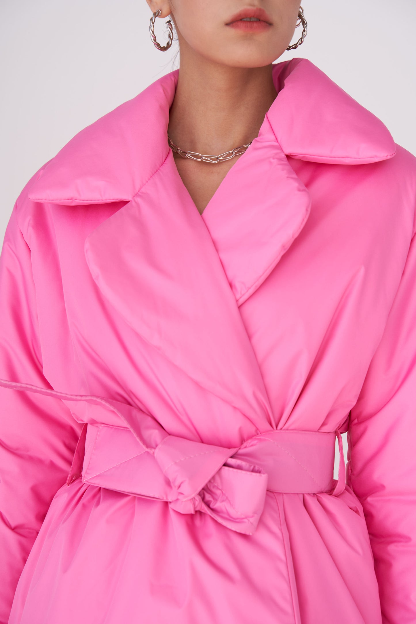 ELLE coat short in Barbie pink