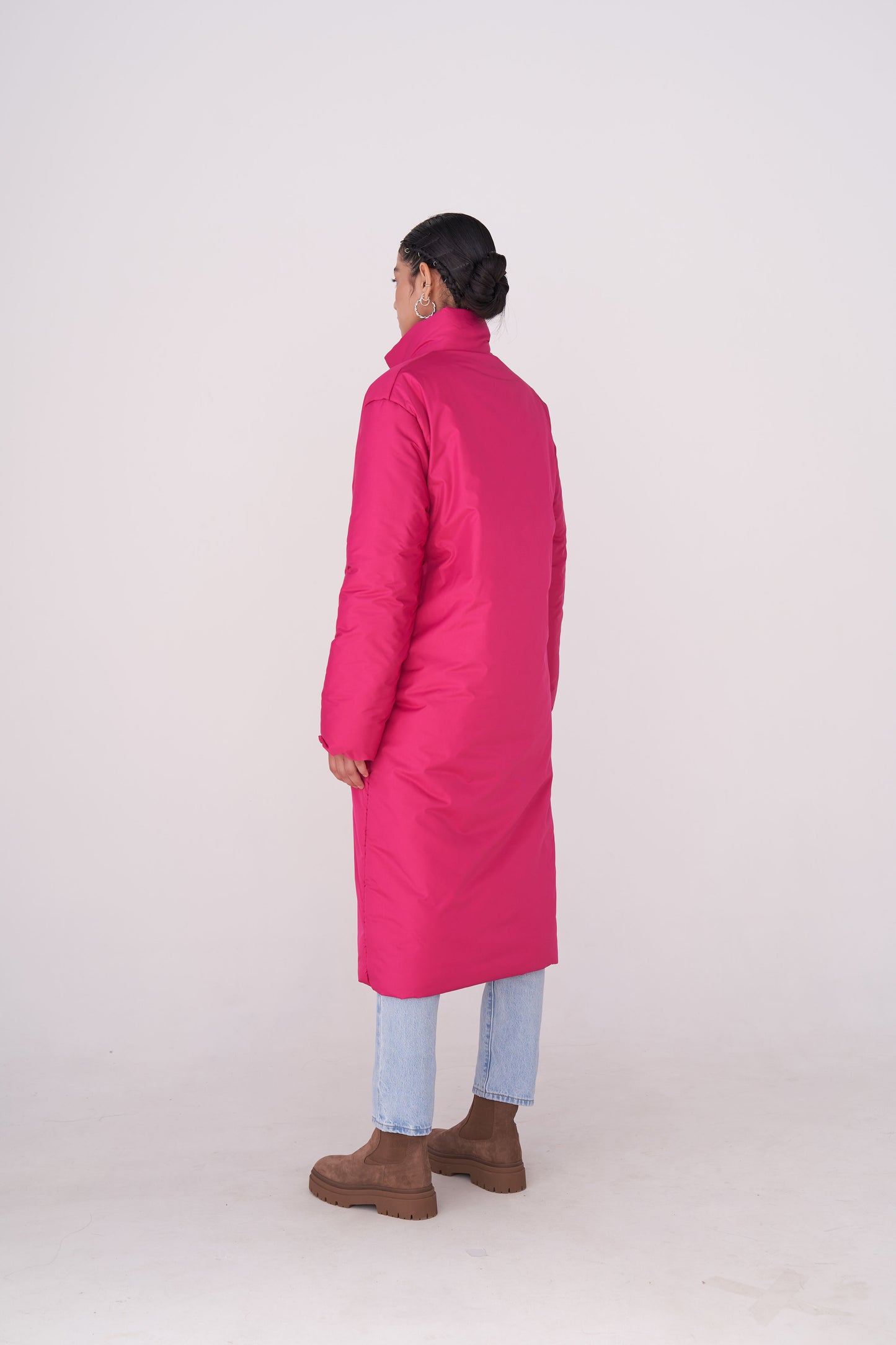 GAU coat long in fuchsia