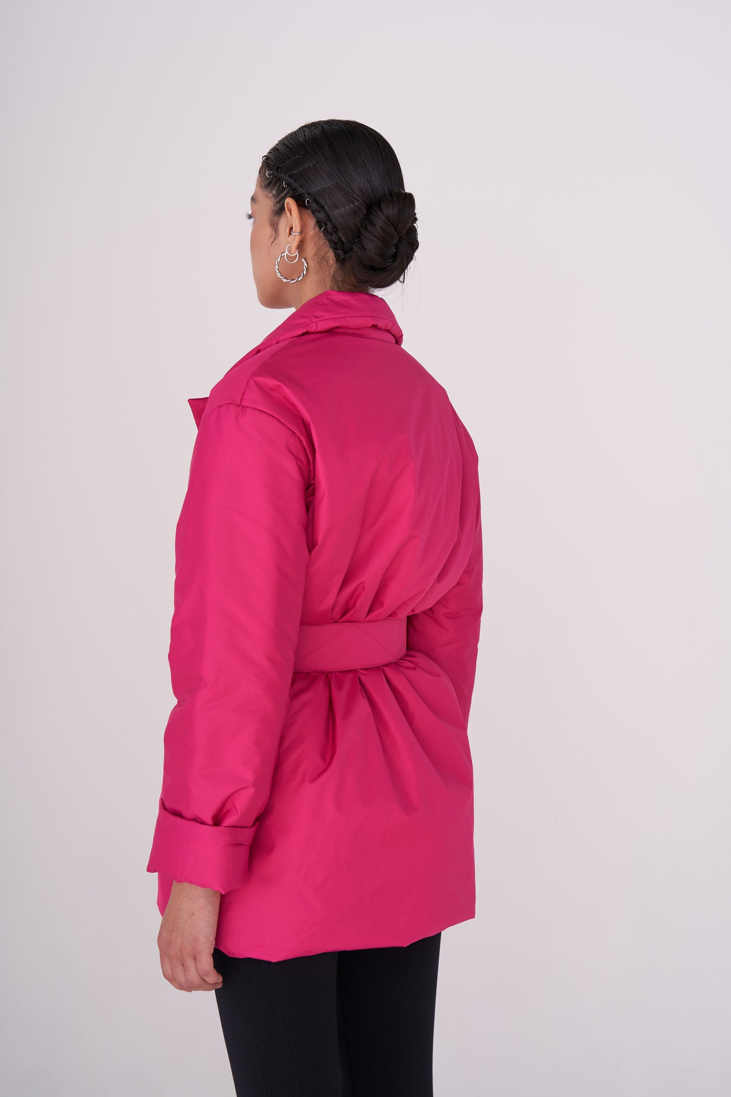 GAU coat short in fuchsia